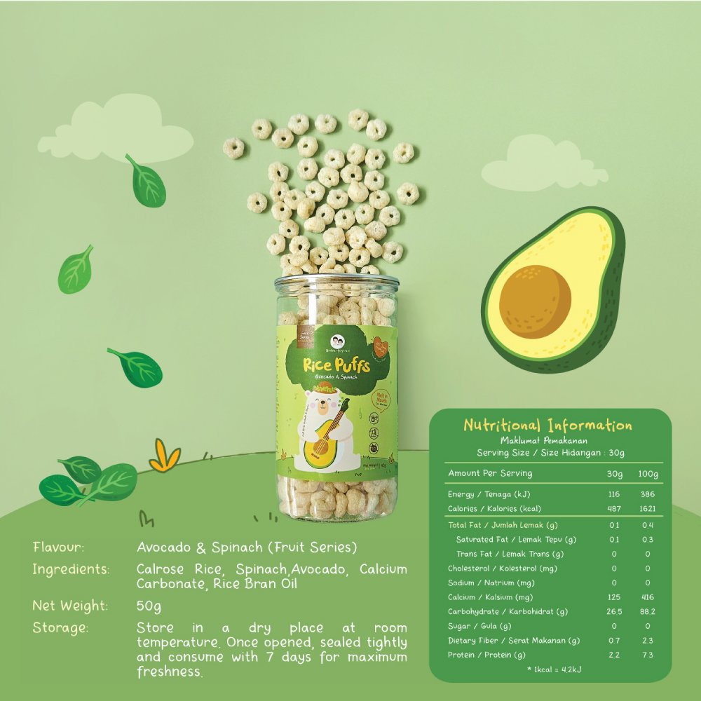 Rice Puffs (Avocado & Spinach) - Image 3