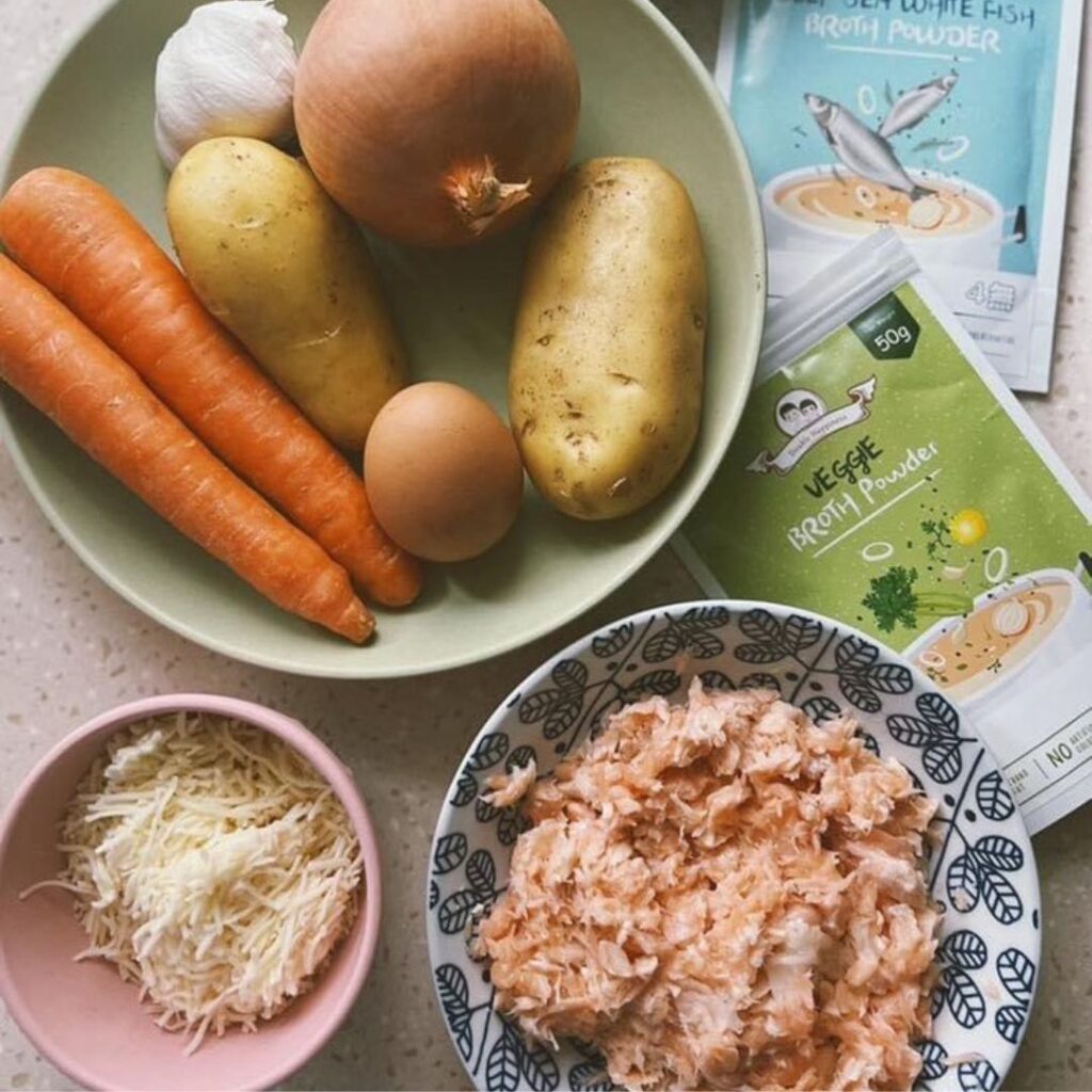 Doublehappinessasiafoods_babyfoodrecipe_broth_seasoning_blw_fingerfood_toddlermeal_salmon_carrot_and_potato_patties_dh_recipe_book